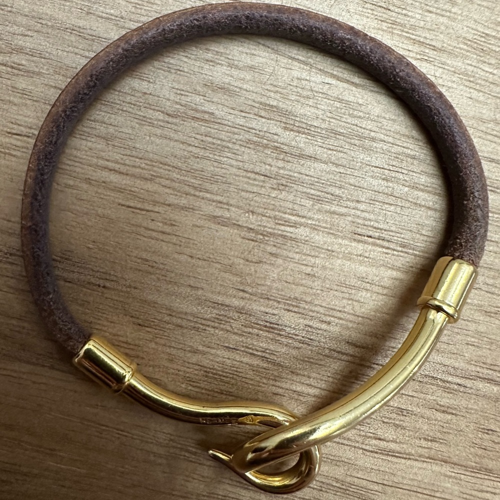 Hermès Brown and Gold Bracelet - 7 inch end to end